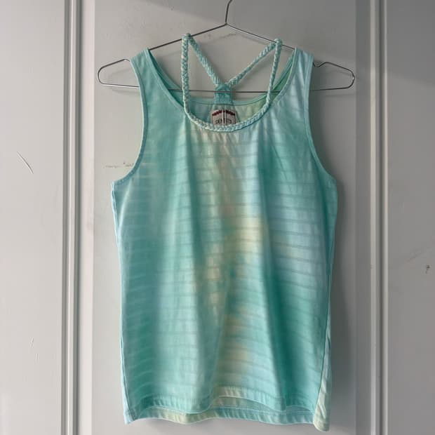 일본빈티지 에스닉 모리 슬리브리스 나시