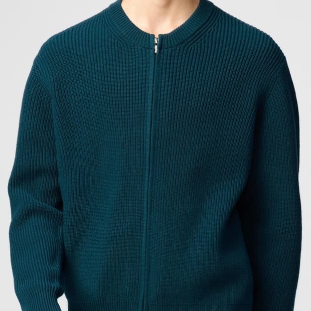 유니클로 크루넥풀집가디건