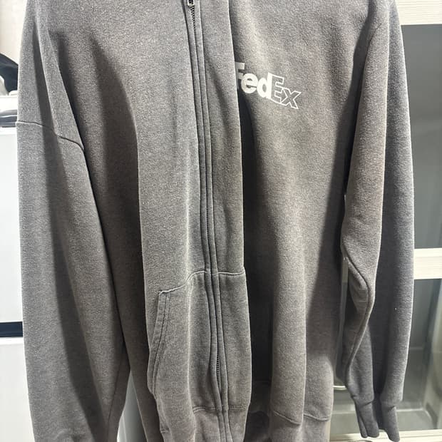 fedex 후드집업 그레이