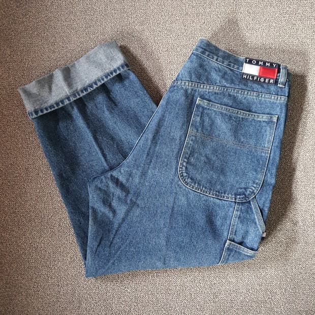 90s 타미 힐피거  타미 진스 카펜터 팬츠 