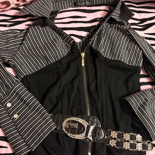 오니갸루 탑 벨트 세트 갸루 빈티지 히메겨루 