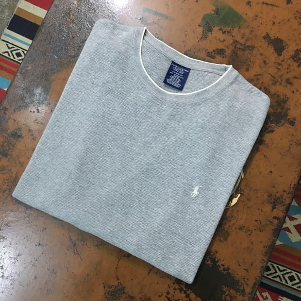 폴로랄프로렌 그레이 와플 롱 슬리브 남성 115 빅사이즈