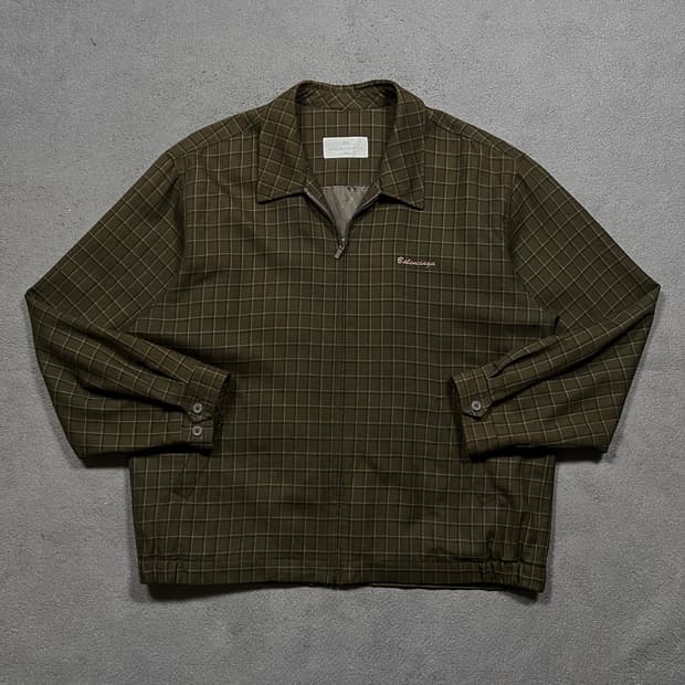 90's 발렌시아가 체크 블루종 자켓