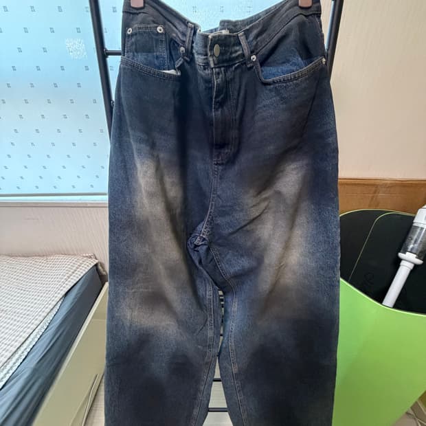 더티오일 데님 와이드 팬츠/35인치