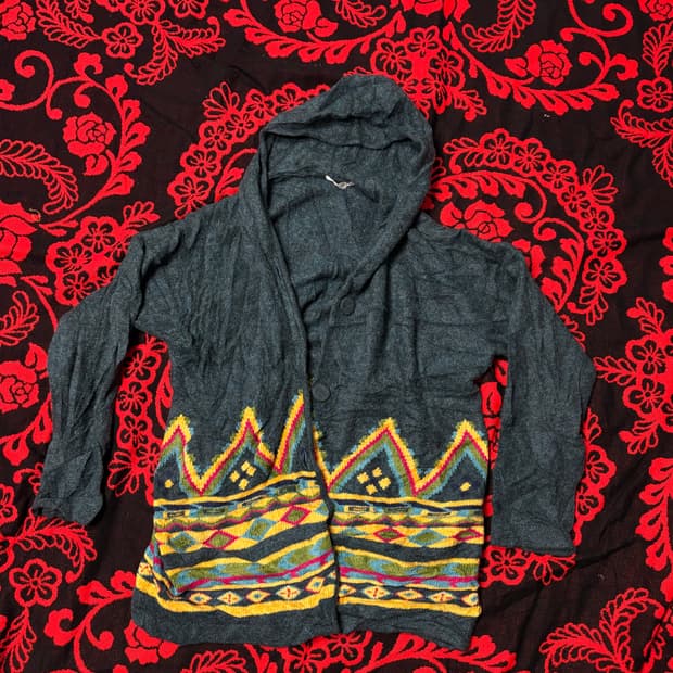 Vintage Ethnic knit hood