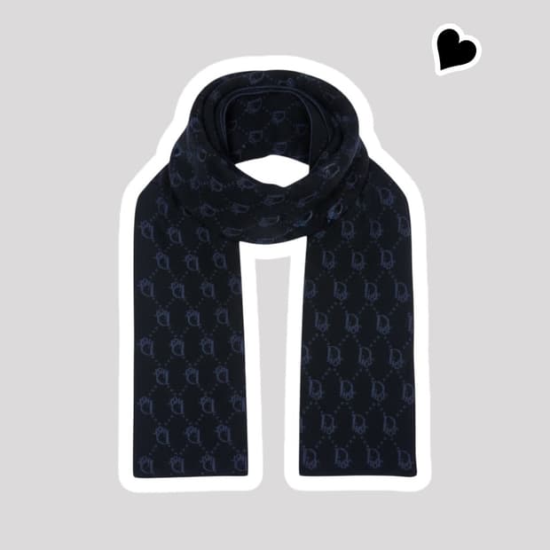 정품 디올 오블리크 블랙 머플러