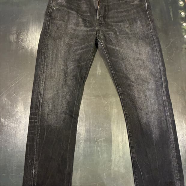 33) 리바이스 522 스트레이트 워싱 데님 흑청