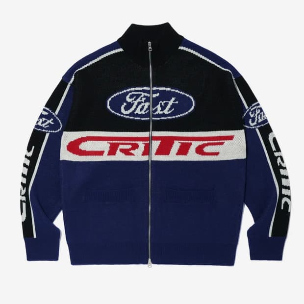 크리틱 레이싱 집업 니트 m