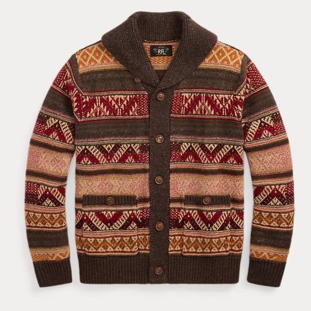 RRL 울 블렌드 숄 칼라 가디건 판매
