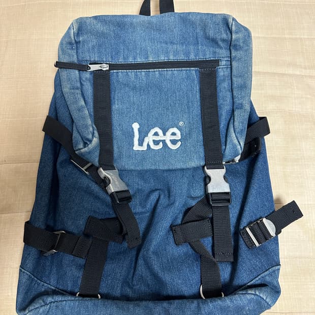 리 lee 빈티지 데님 백팩 가방
