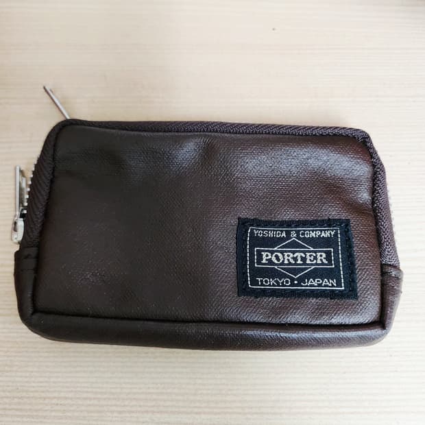 요시다포터 프리스타일 멀티코인 케이스 브라운