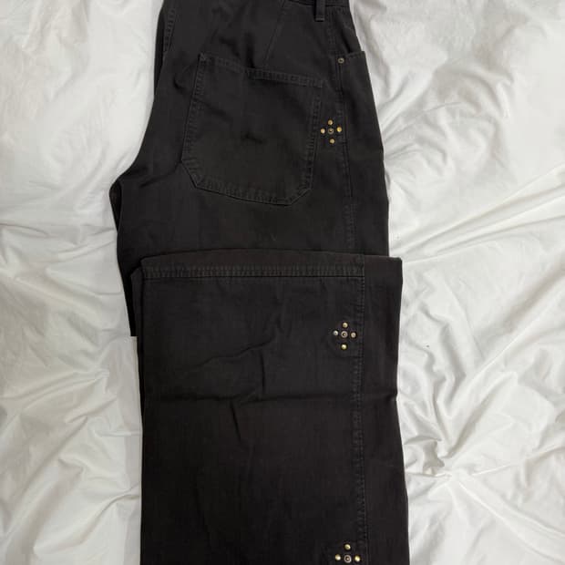 (1)폴리테루 1011 고시마 팬츠 리벳 플라워 딥차콜