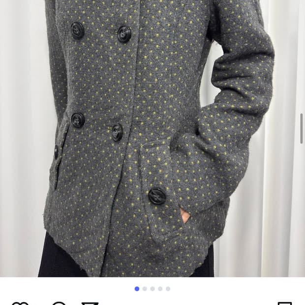 pneumaire 빈티지 라임 그레이 도트코트