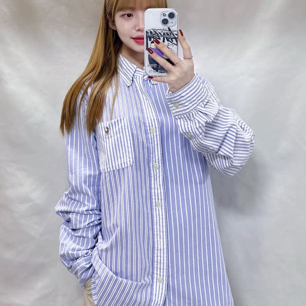 폴로 랄프로렌 큐알 멀티포니 스트라이프 셔츠 