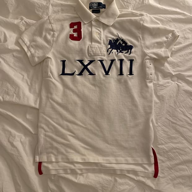 폴로 랄프로렌 더블 빅포니 카라티 화이트 #3