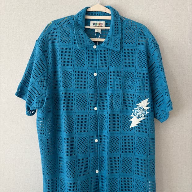 GD Lightning Mesh S/S Shirt Light Blue