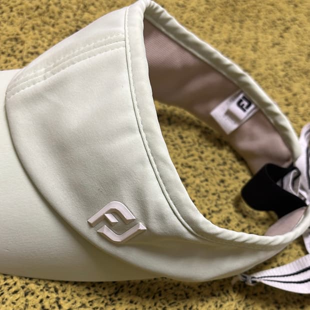 풋조이 여성 골프 썬캡 연두색