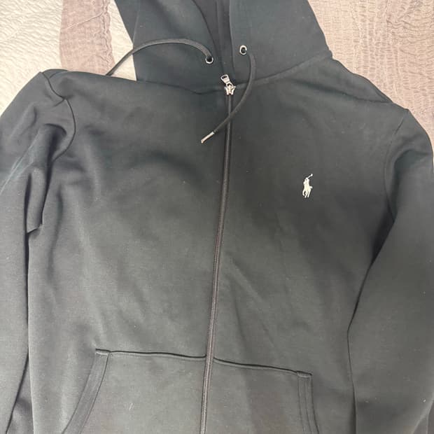 폴로 후드집업 블랙 XL