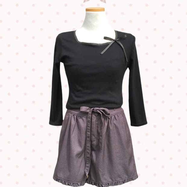 블랙 도트 리본 🎀 슬리브