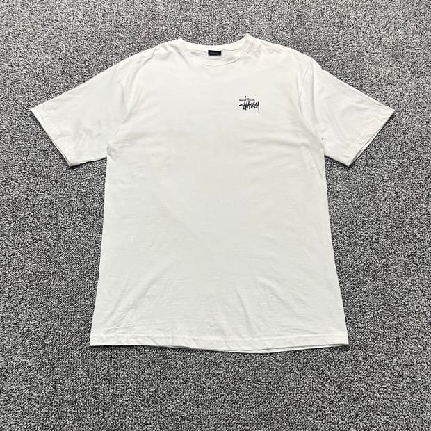 스투시 빅로고 화이트 반팔티