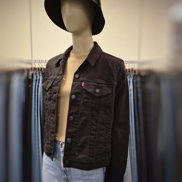 리바이스 여성 트러커 데님 자켓 카키 