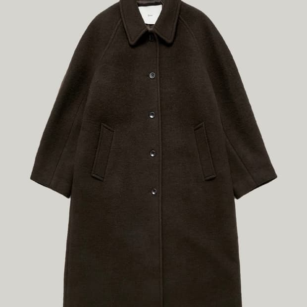 던스트 부클 울 클래식 코트 초콜릿 M