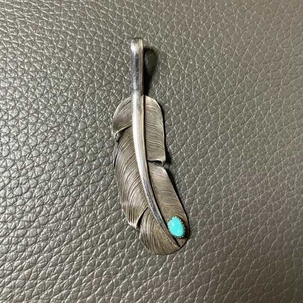 네이티브 아메리칸 실버 깃털 팬던트