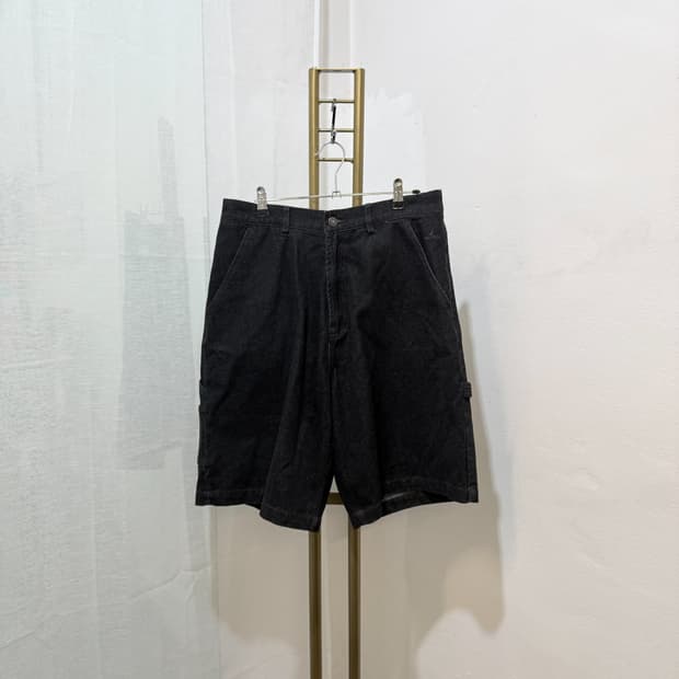 (L)노티카 블랙데님 카펜터 반바지 숏츠흑청 5009