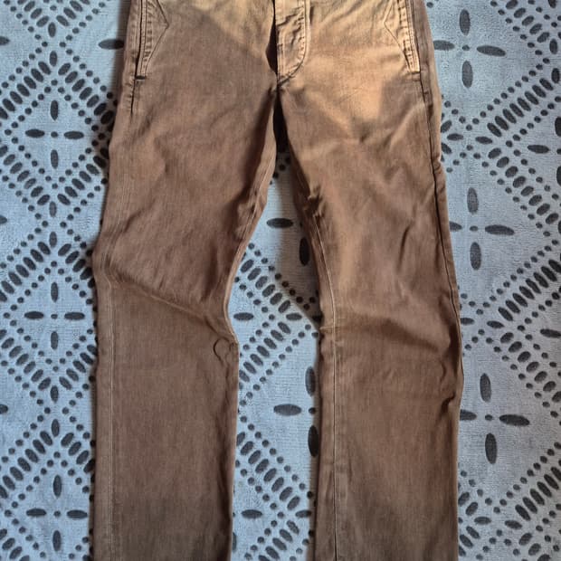 rrl 더블알엘 브라운 워크 치노 팬츠