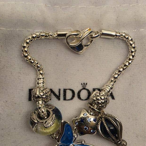 판도라 팔찌 세트 (나비, 별, 열기구 참) 정품