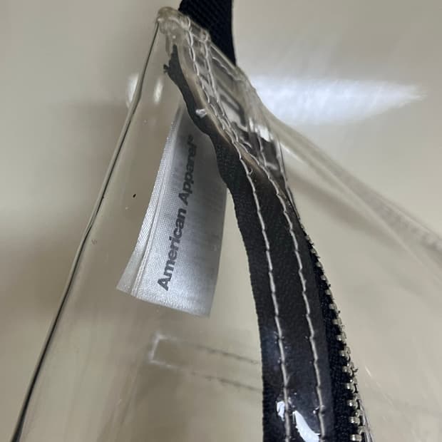 아메리칸어패럴 투명 시스루 젤리 가방