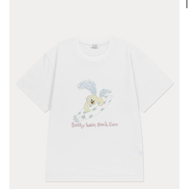 누아누 Surf Tee_Ivory