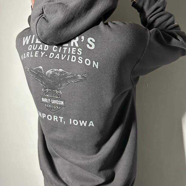 Harley-Davidson 플레임 로고 후드 (90s)