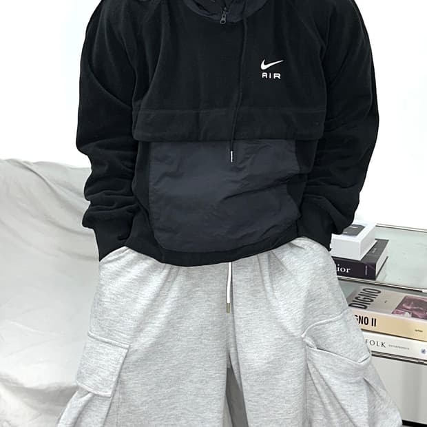 나이키 에어 풀오버 윈터라이즈드 후드 아노락 L