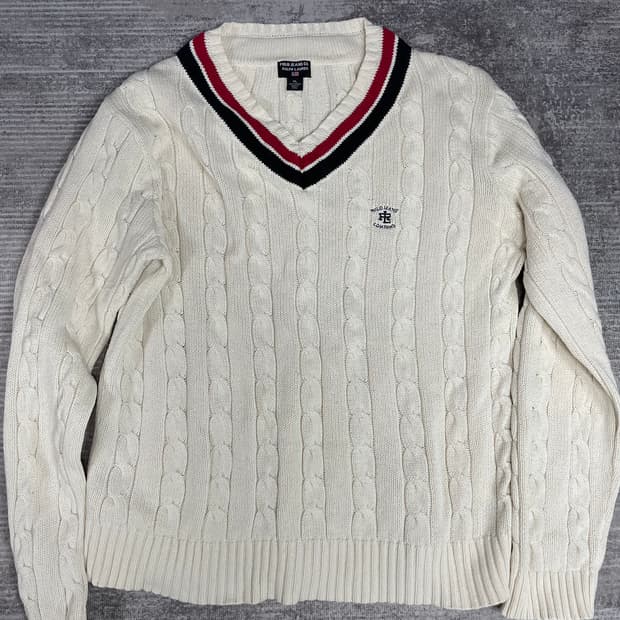 90s Polo 크리켓 케이블 니트