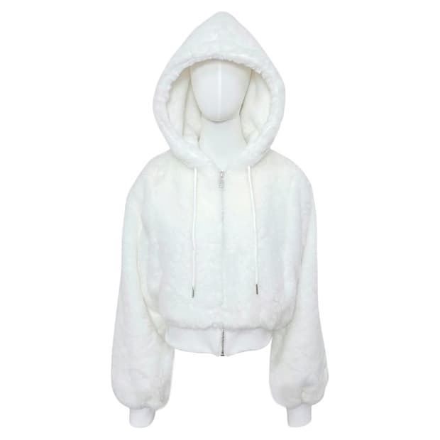 소프트 화이트 후디