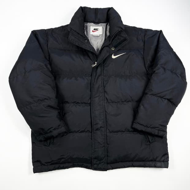 00s 나이키 올드스쿨 솔로 스우시 푸퍼 다운 패딩 블랙 L