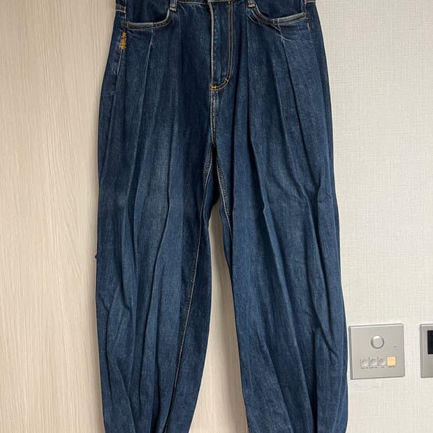 자라 x 아더에러 와이드 레그 진 블루 38 size