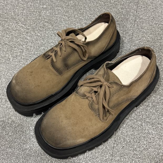 자라 스웨이드 워싱 더비 슈즈 43