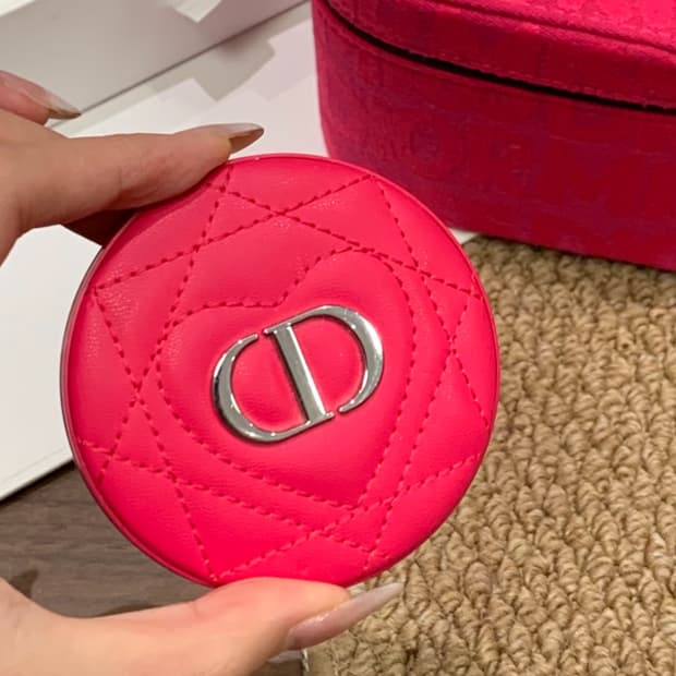 디올 핫핑크 양면 손거울