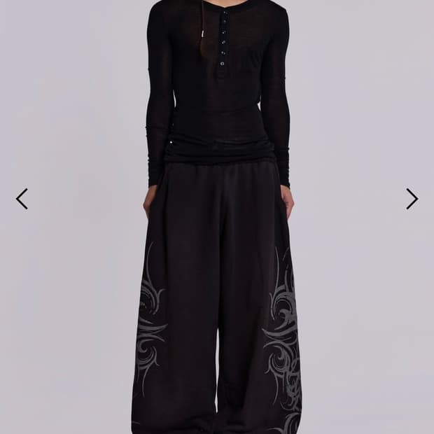 Jaded london Black Baggy Blade Joggers