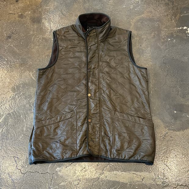 90s 바버 퀼팅 조끼 베스트 XL