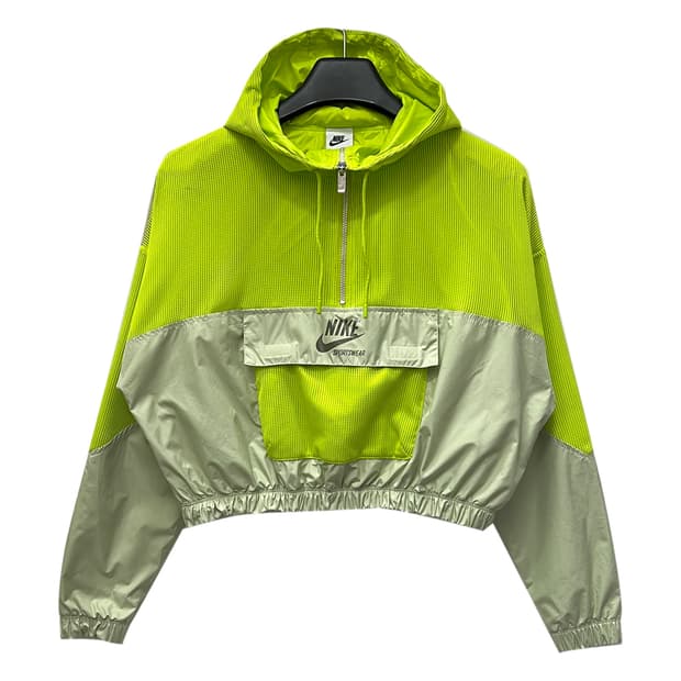 나이키 스포츠웨어 크롭 메쉬 하프집업 바람막이 아노락 S