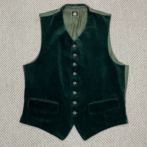 랑방 벨벳 수트 베스트 v0469