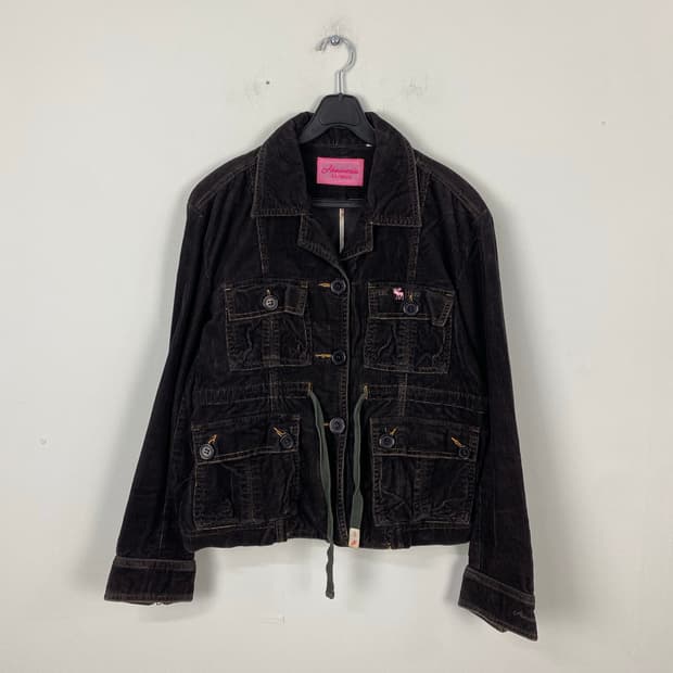 아베크롬비 블랙 코듀로이 포켓 자켓 S <593>