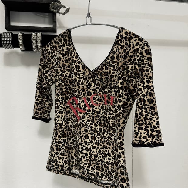 Leopard three-quarter sleeve
