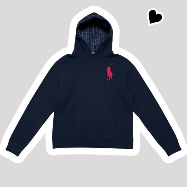 폴로 랄프로렌 블랙 빅폴로니 후드