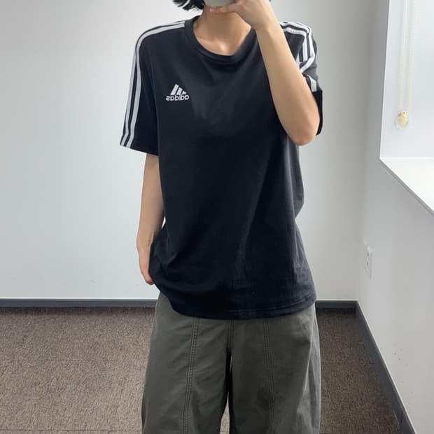 Adidas 아디다스 트랙탑 블랙 반팔 