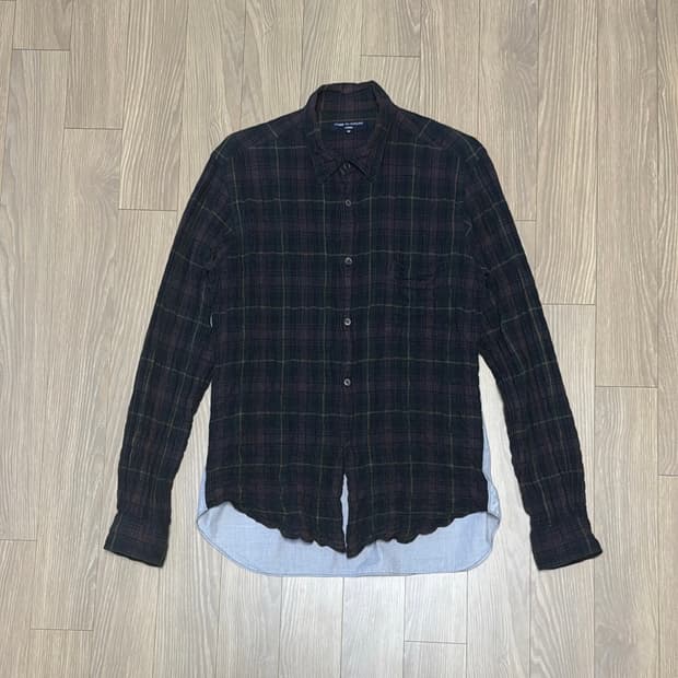 꼼데가르송 옴므 크링클 투톤 셔츠