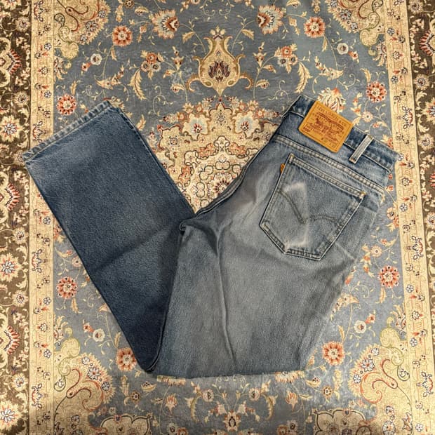 리바이스 505 오렌지탭 연청 데님팬츠 30x32